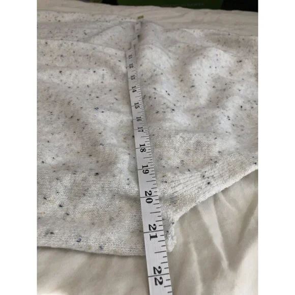 NWT Loft Open Front Duster Sweater Vest Women's XS-S White Speckled Pockets - Picture 6 of 7